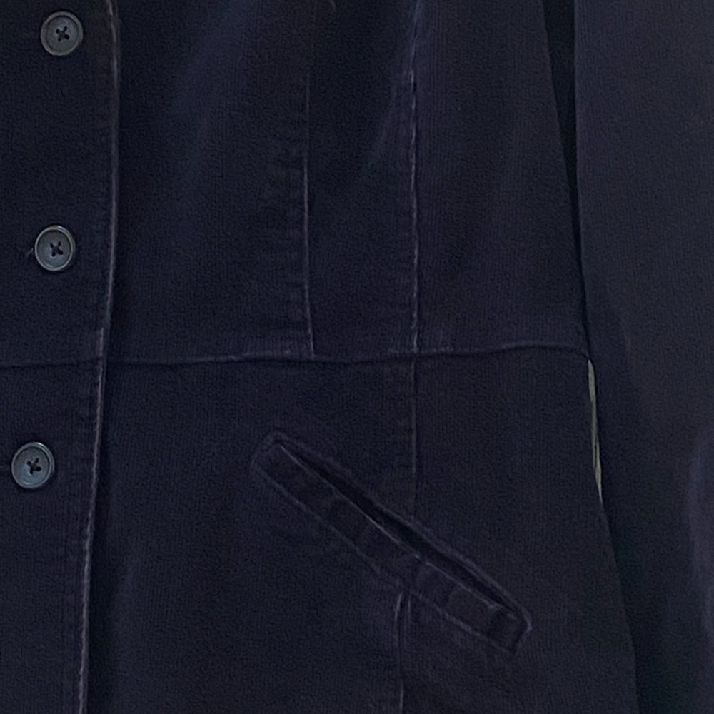 Navy Blue Corduroy Stretch Blazer / Jacket, St. John’s Bay, Size Women’s XL - Picture 5 of 10